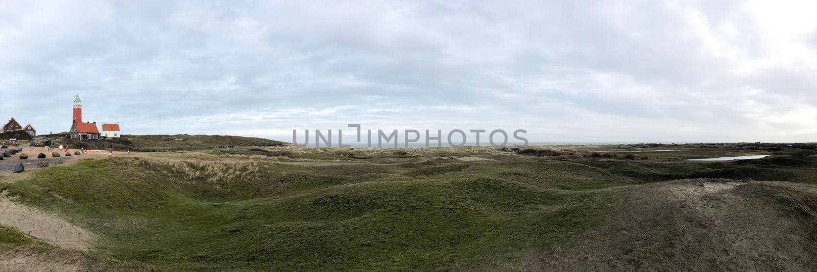 Panorama from the lighthouse and Texel island in The Netherlands