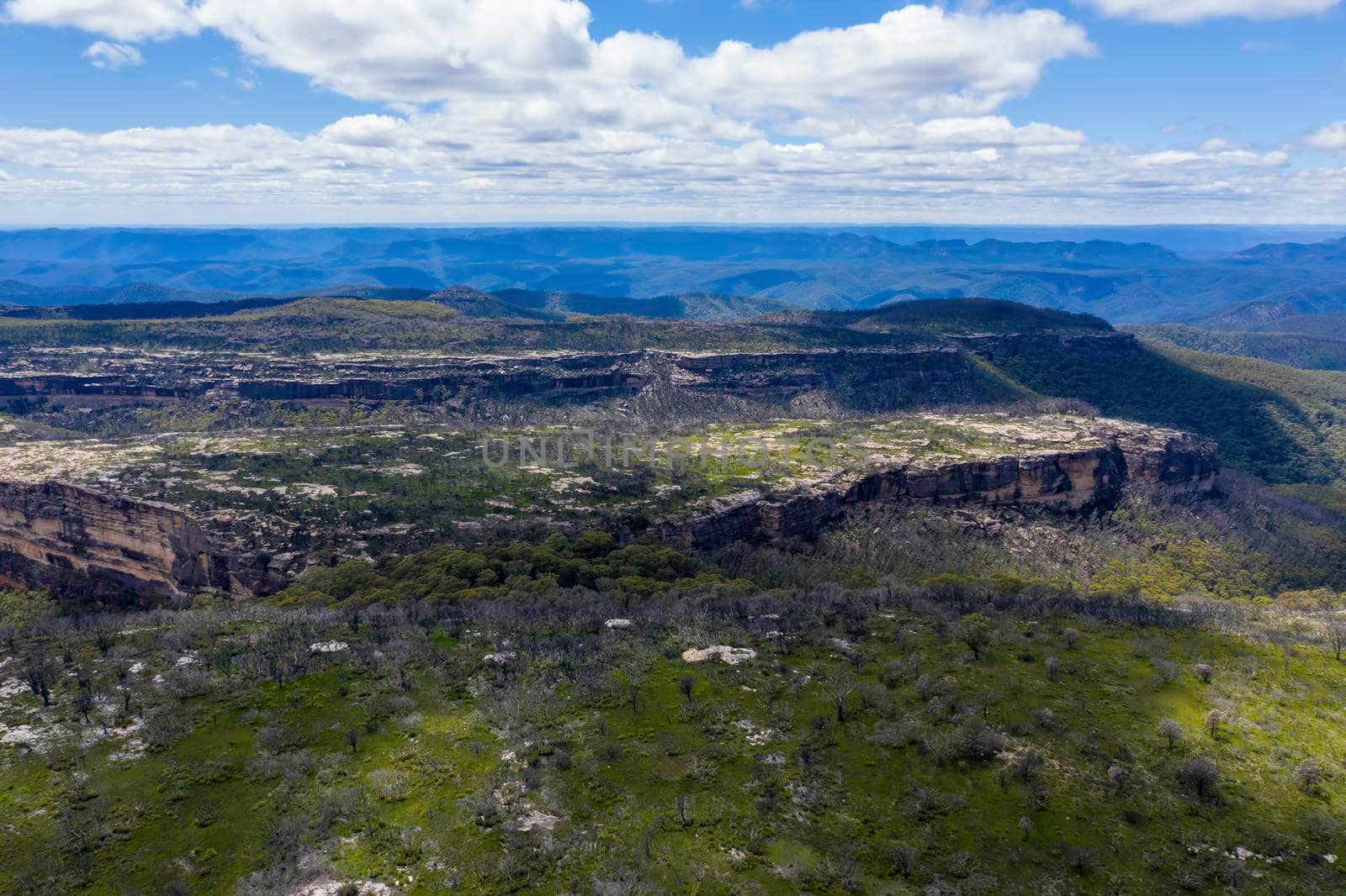 Aerial view of Kanangra-Boyd National Park in regional Australia by WittkePhotos