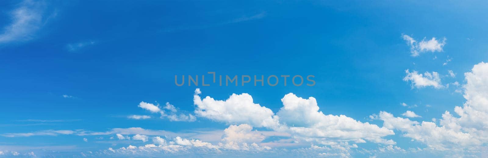 Panoramic fluffy cloud in the blue sky by stoonn