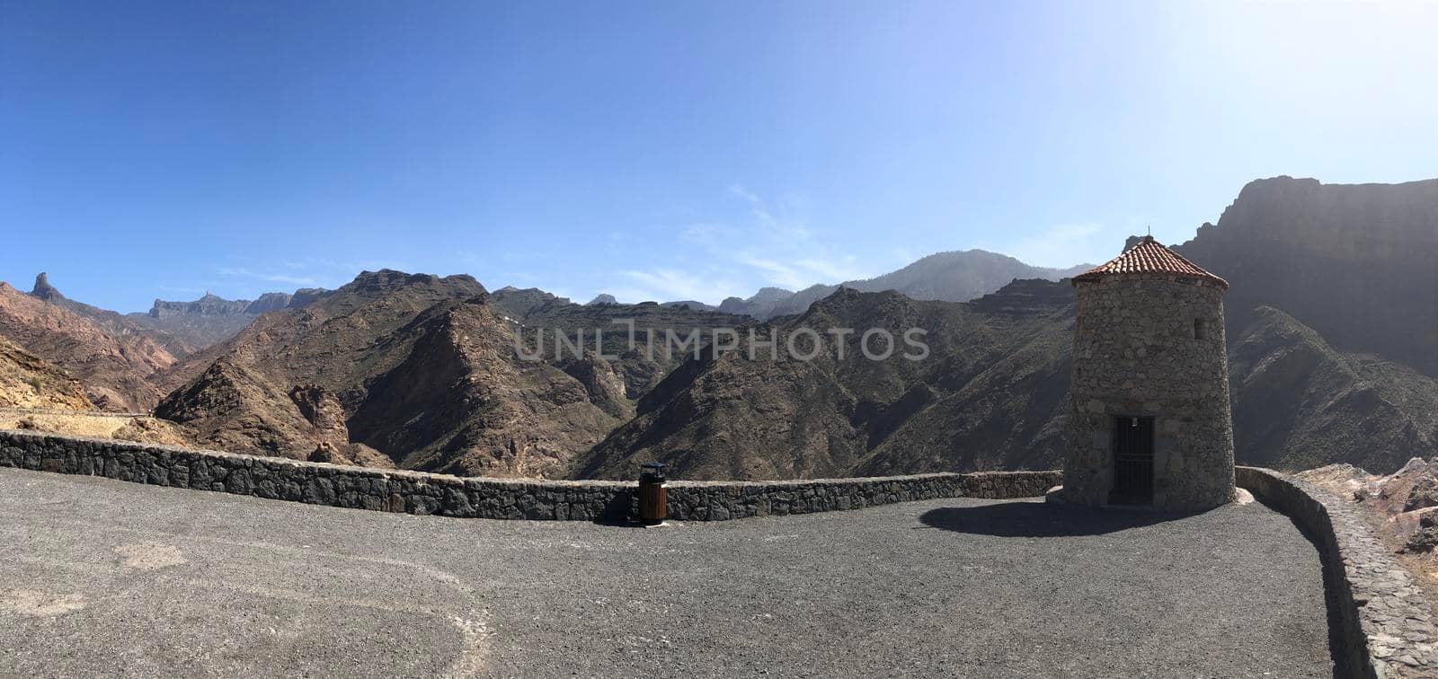 Panorama from the scenery Mirador del Molino on Gran Canaria island