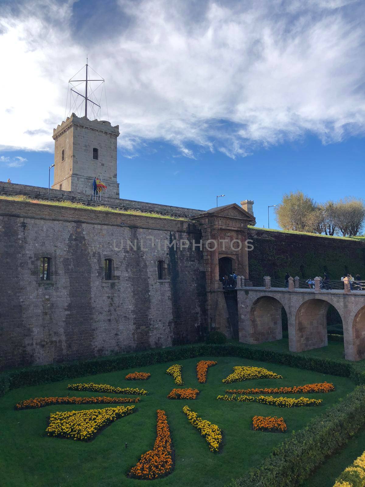 Montjuïc Castle in Barcelona Spain by traveltelly