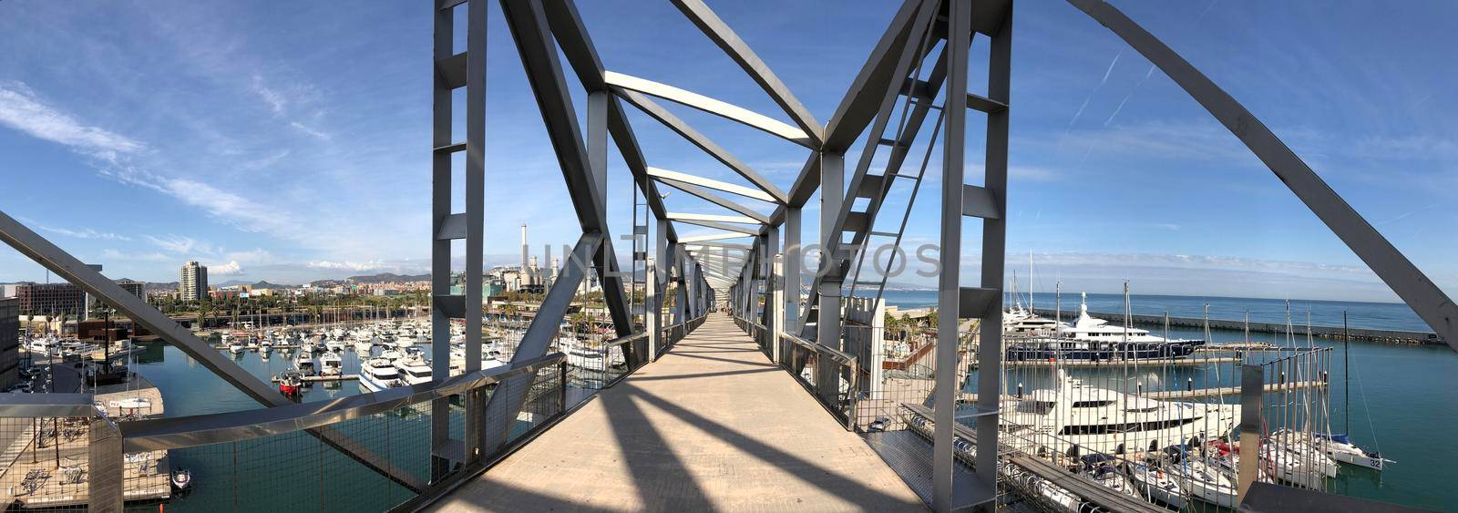 Panorama from a bridge over the Port Forum by traveltelly