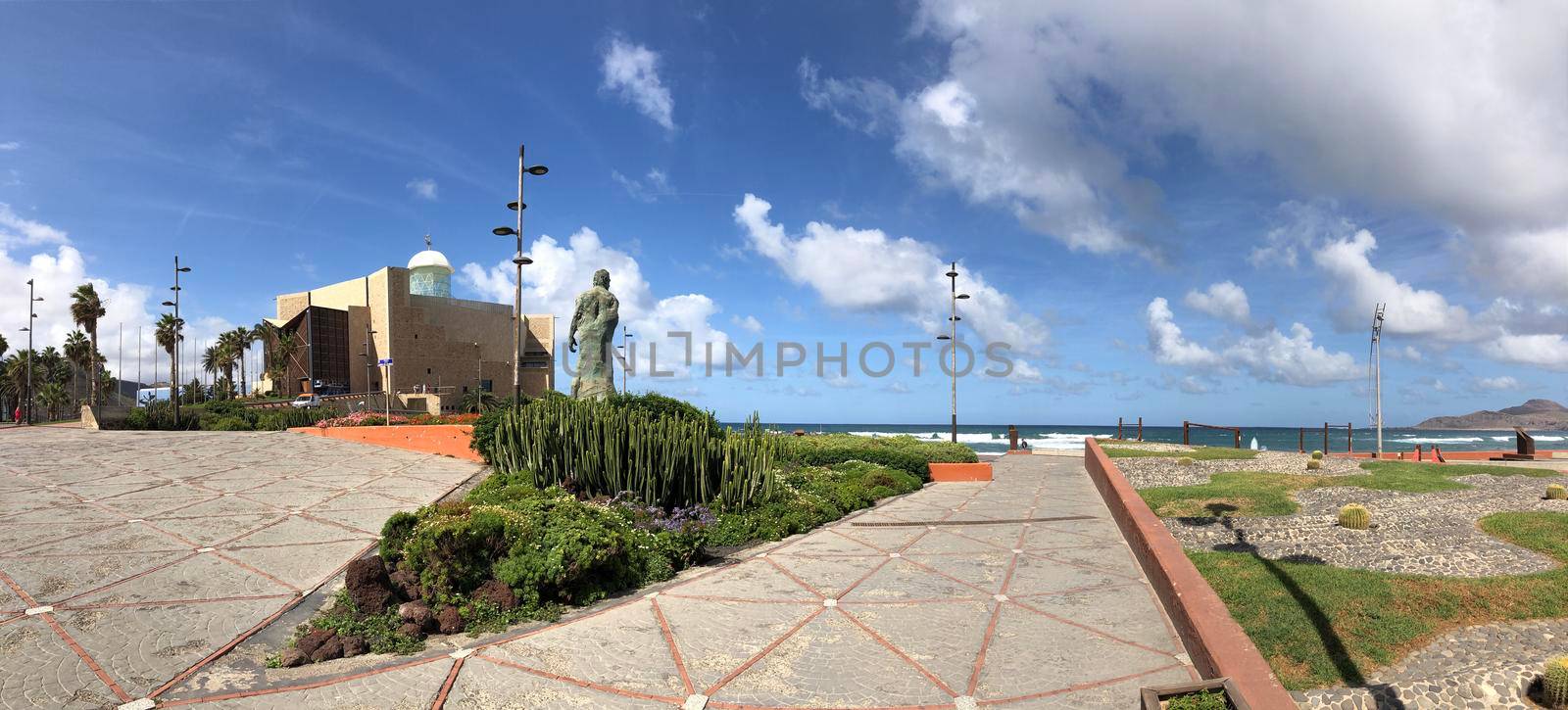 Alfredo Kraus Auditorium panorama in Las Palmas on the island Gran Canaria