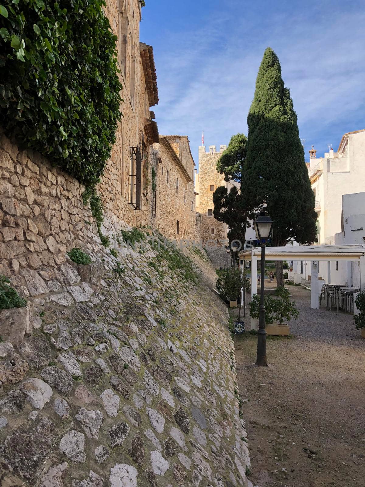 Street in the old town of Sitges, Spain