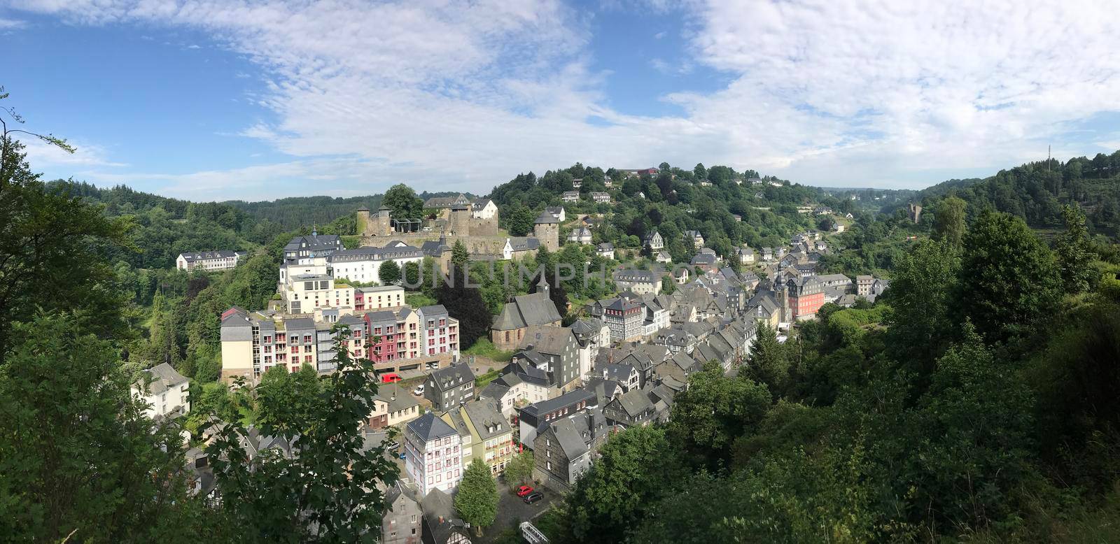 Panorama from monschau in Germany 