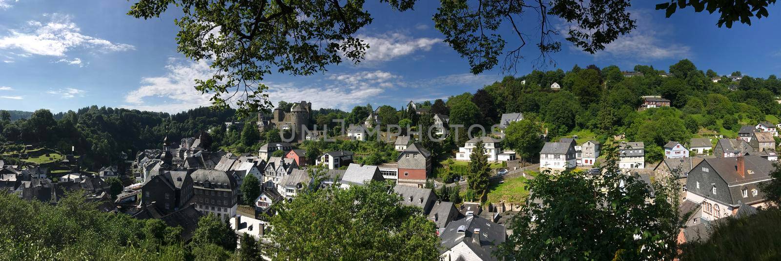 Panorama from Monschau in Germany 