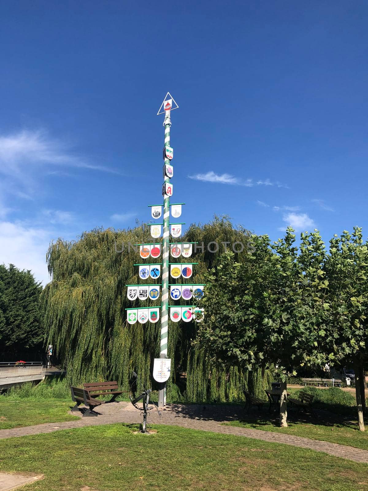 Pole with signs in Isselburg by traveltelly