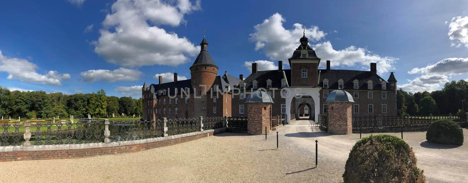 Wasserburg Anholt castle panorama in Munsterland, Germany