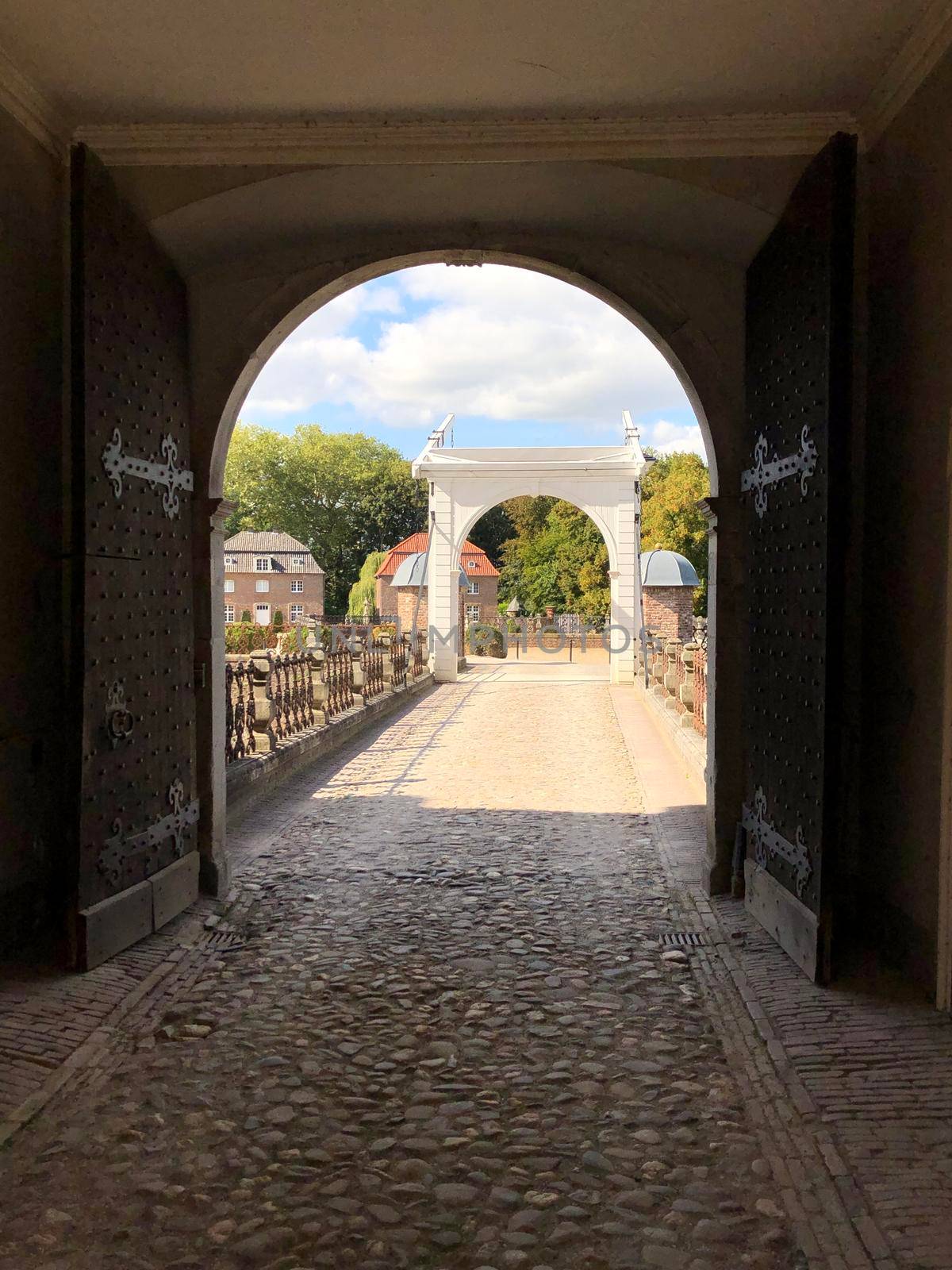 Wasserburg Anholt gate in Munsterland, Germany