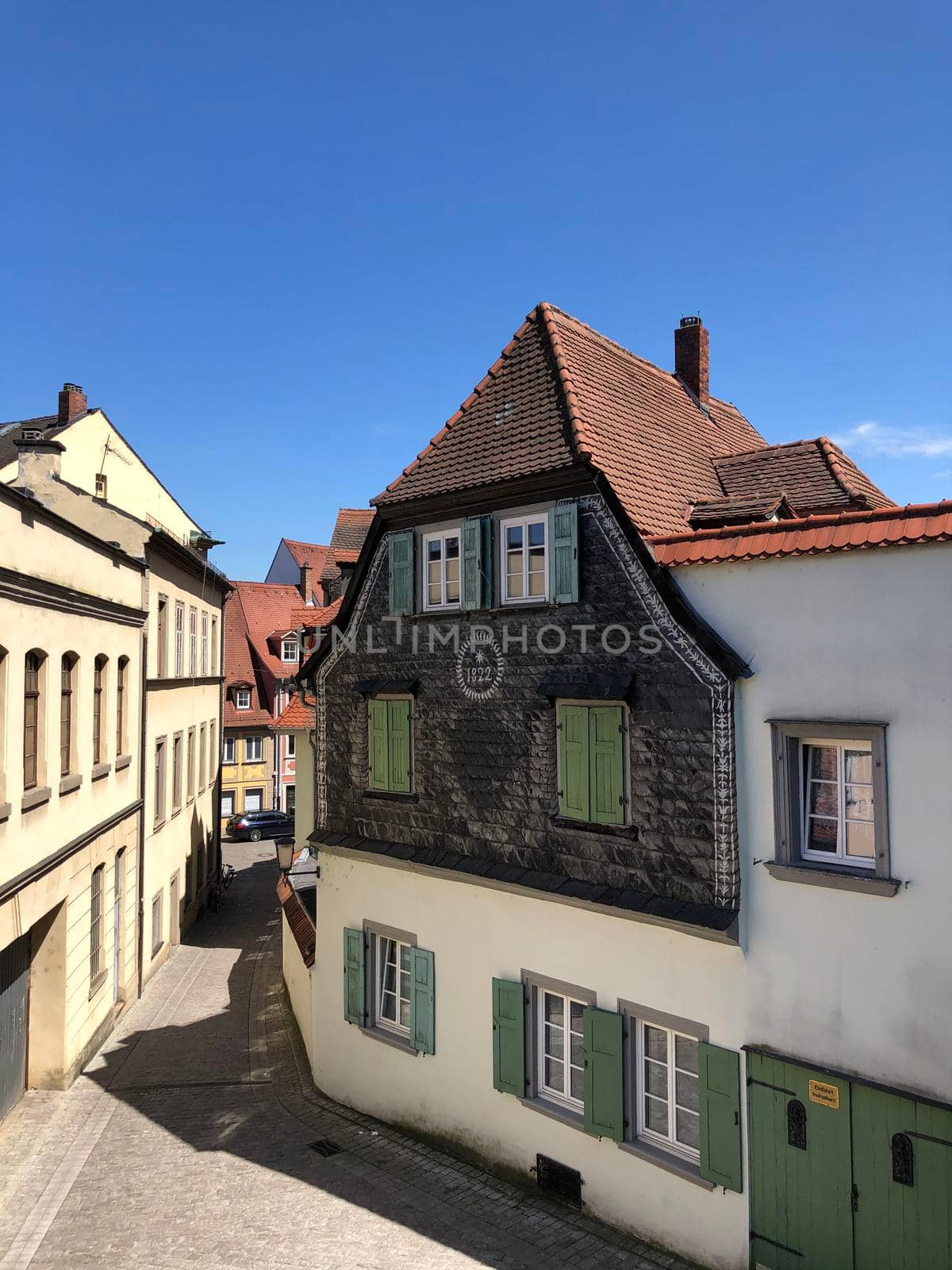 Street in the old town of Bamberg Germany