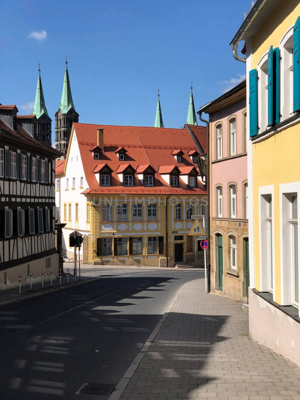 Colorful houses in the old town of Bamberg Germany