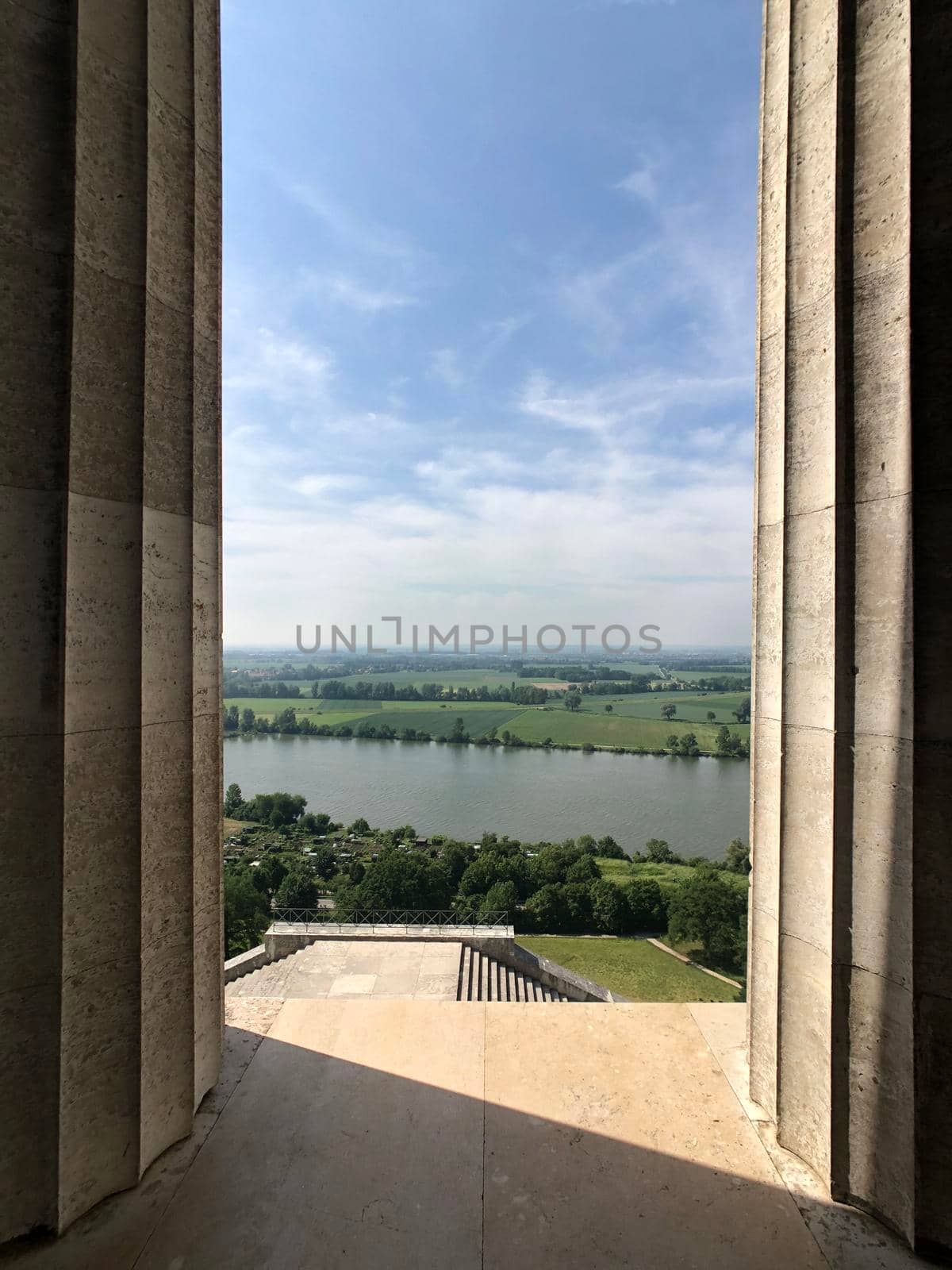 Pillars at the Walhalla in Donaustauf, Germany