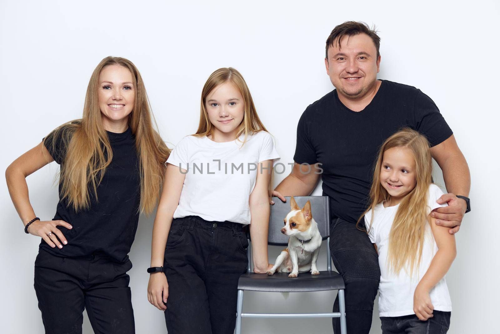 funny family portrait with a small dog by SHOTPRIME