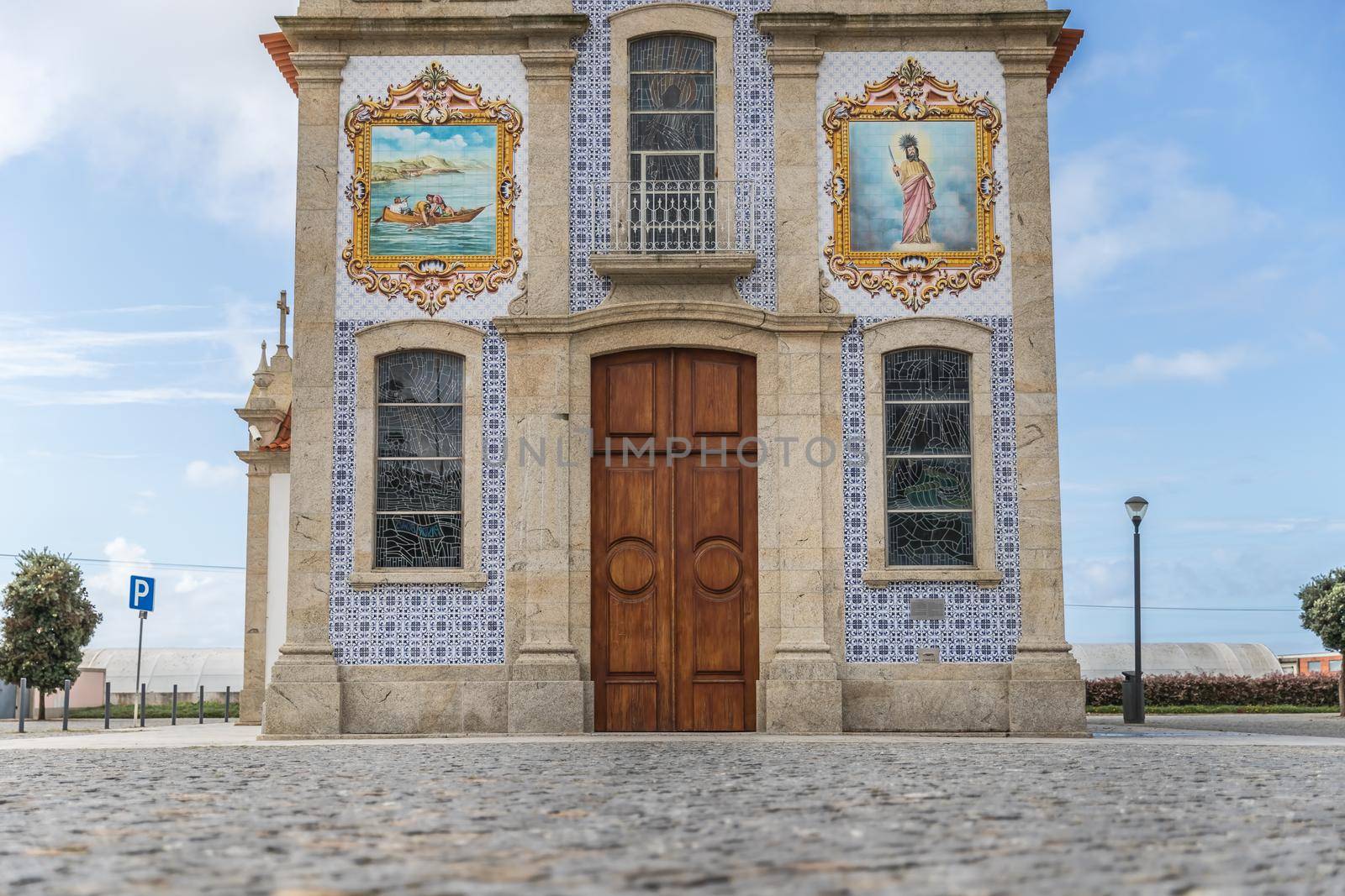 architectural detail of the church of S. Bartolomeu de Mar, POrtugal by AtlanticEUROSTOXX