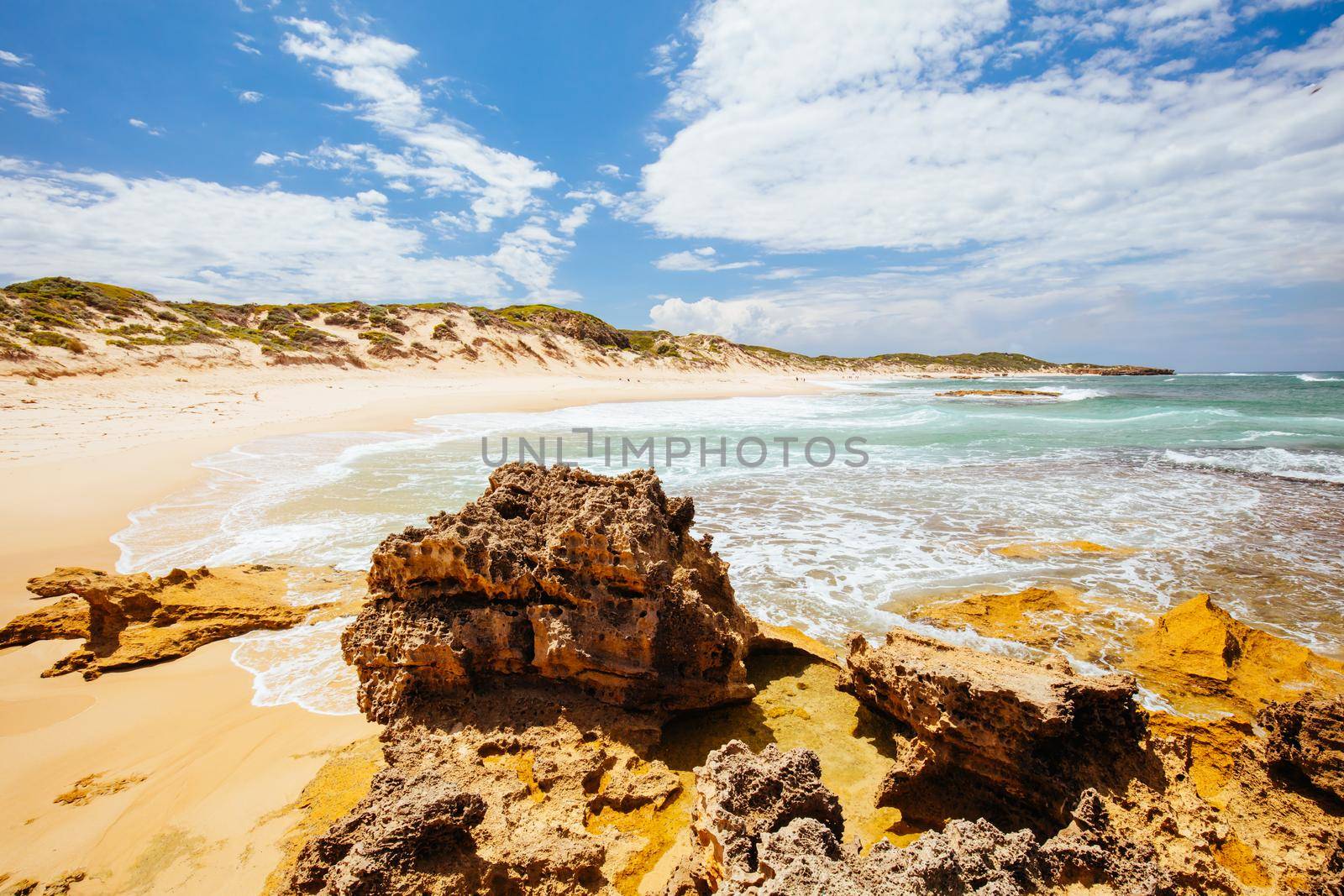 The idyllic Koonya Beach on a hot summer's day in Sorrento, Victoria, Australia