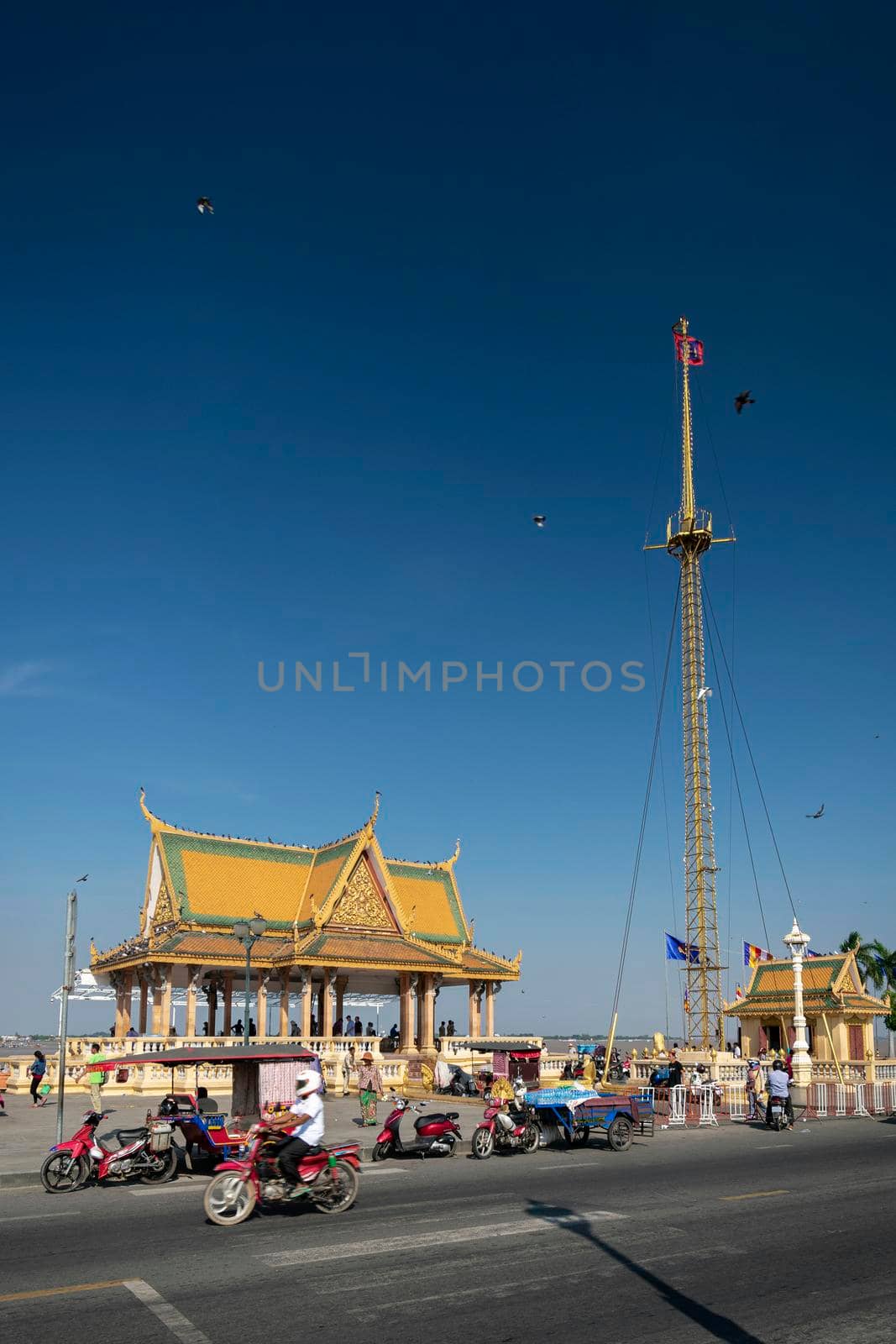 Preah Ang Dorngkeu Shrine landmark in phnom penh city cambodia by jackmalipan