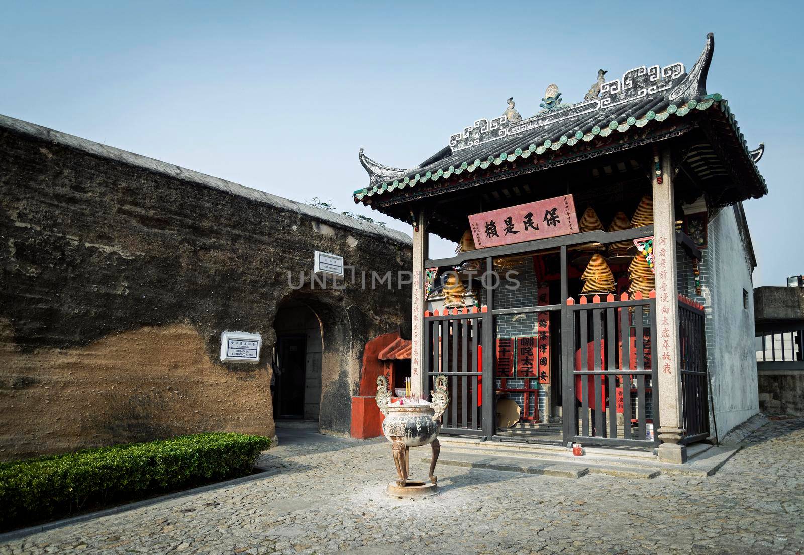 Na Tcha Temple small chinese shrine landmark in macau china by jackmalipan