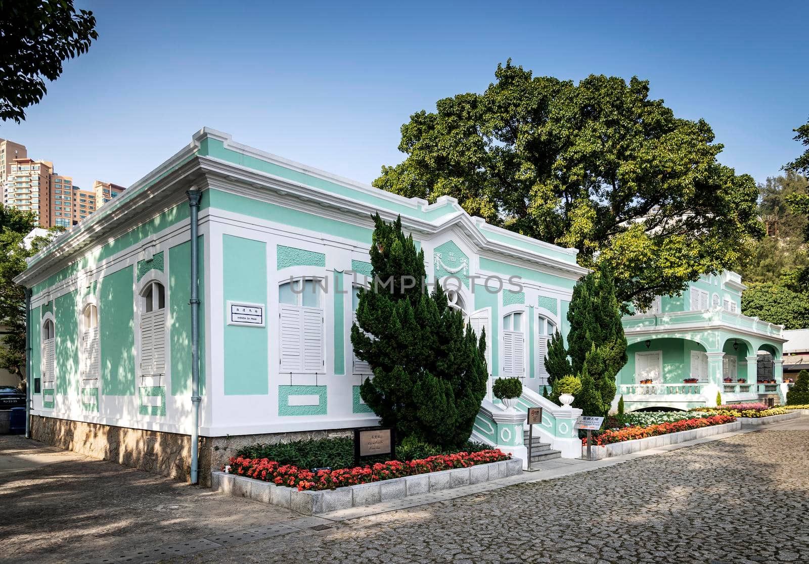 portuguese colonial heritage landmark building in old taipa macau by jackmalipan
