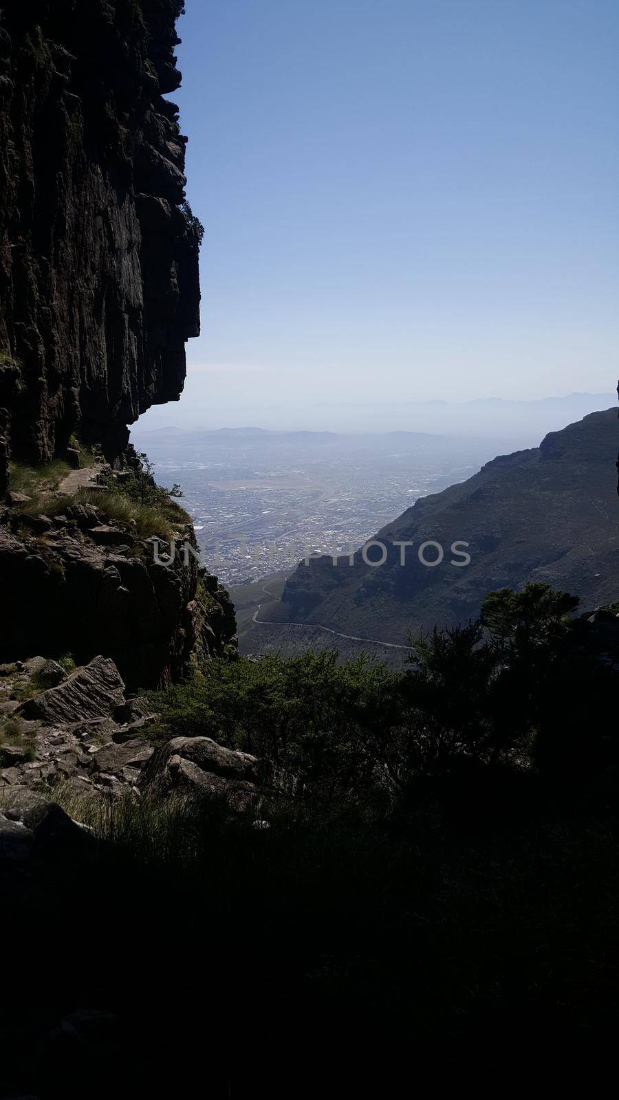 View over Cape Town from the Table Mountain by traveltelly