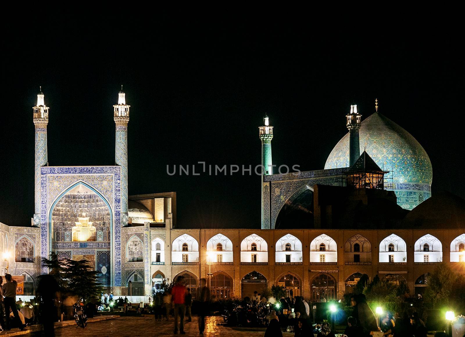 the shah mosque famous landmark on Naqsh-e Jahan Square in isfahan city iran