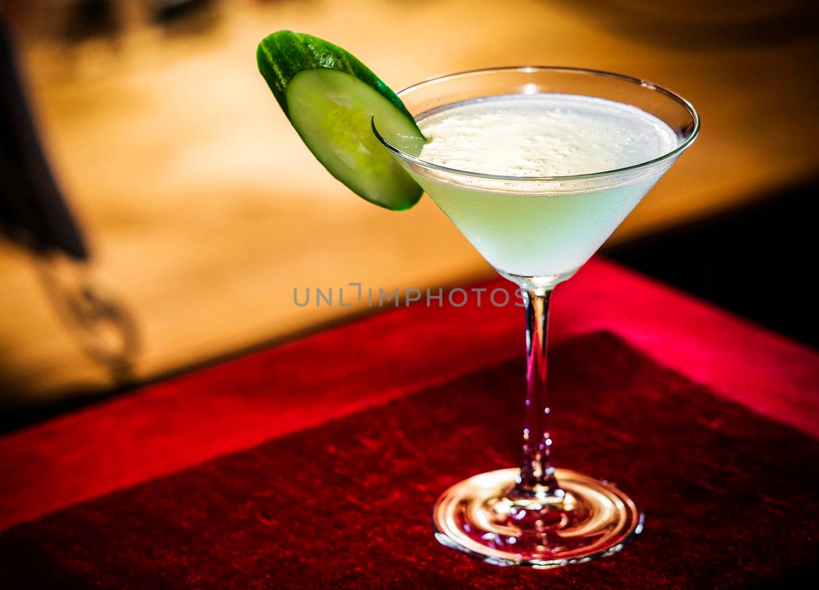 cucumber and lime martini mixed cocktail drink glass by jackmalipan