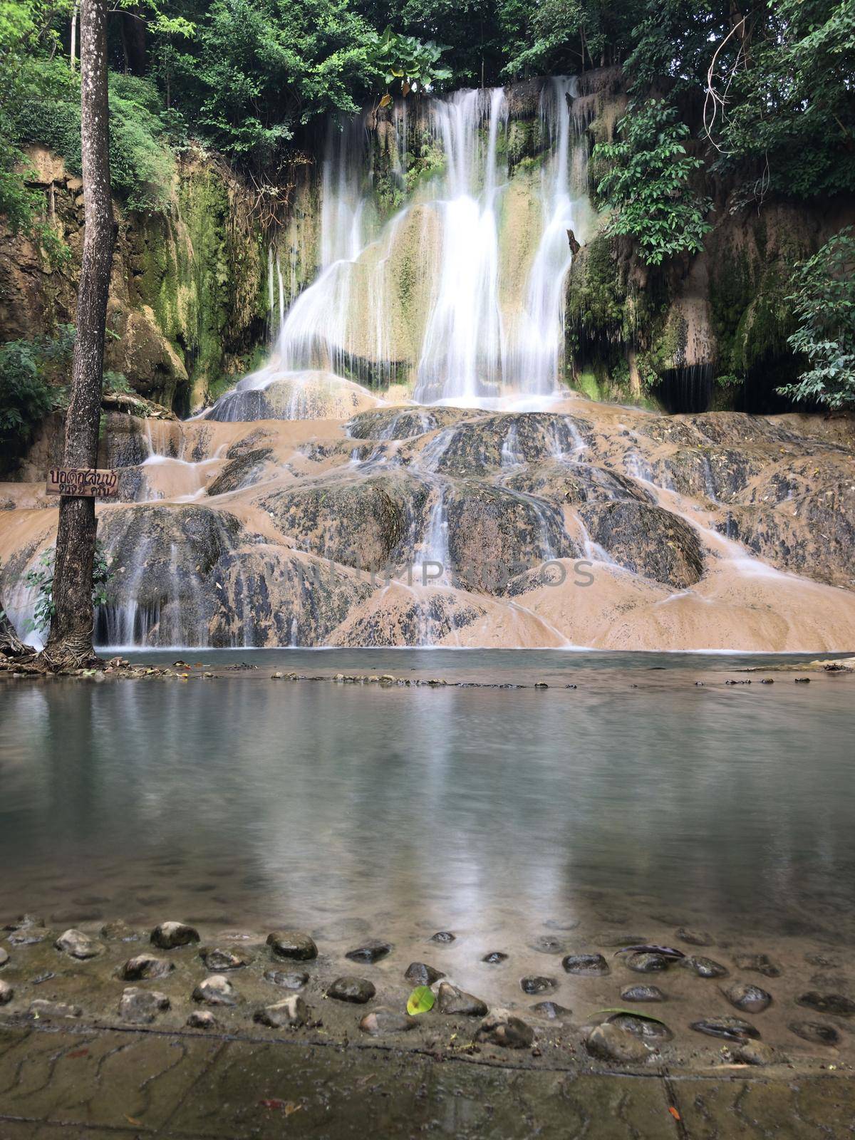 Sai Yok Noi Waterfall in Kanchanaburi Thailand