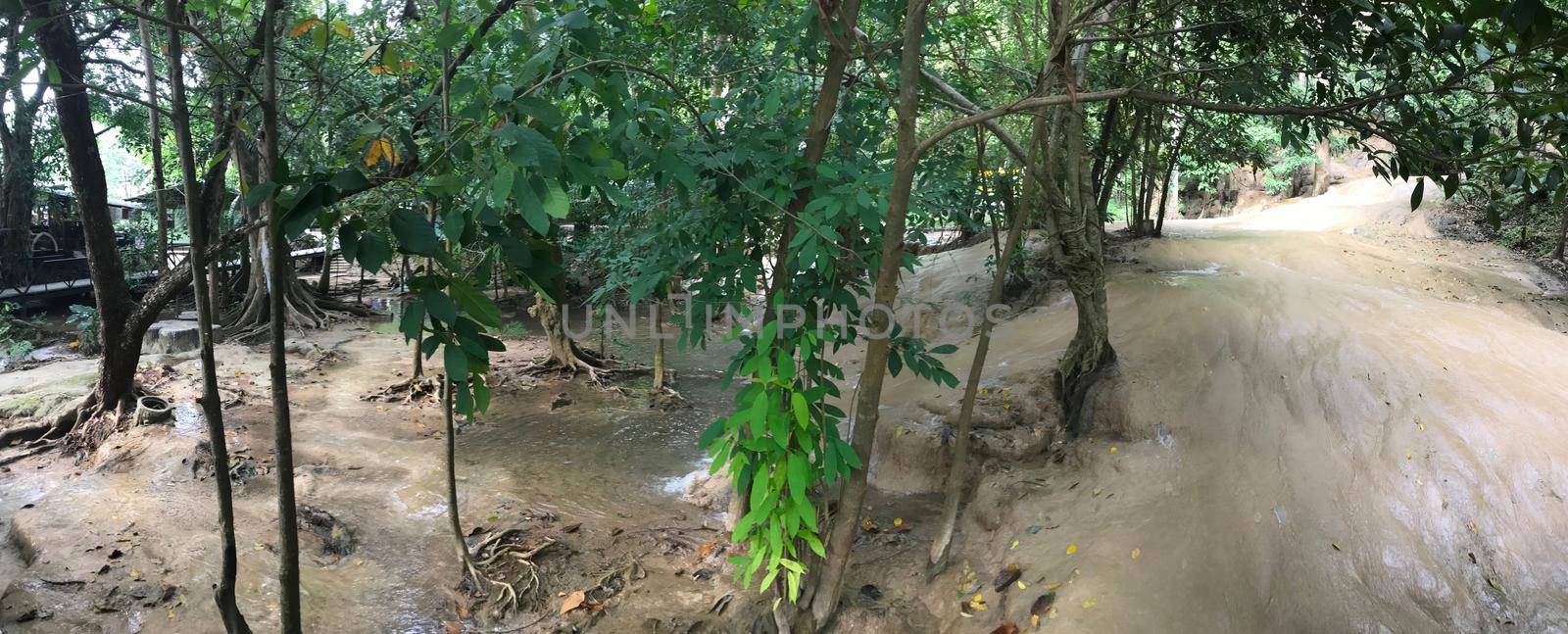 Sai Yok Noi Waterfall in Kanchanaburi Thailand