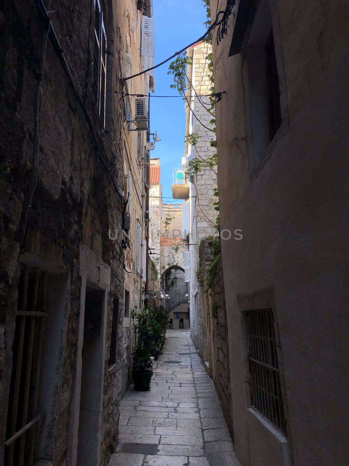 Walking through the old town of Split Croatia