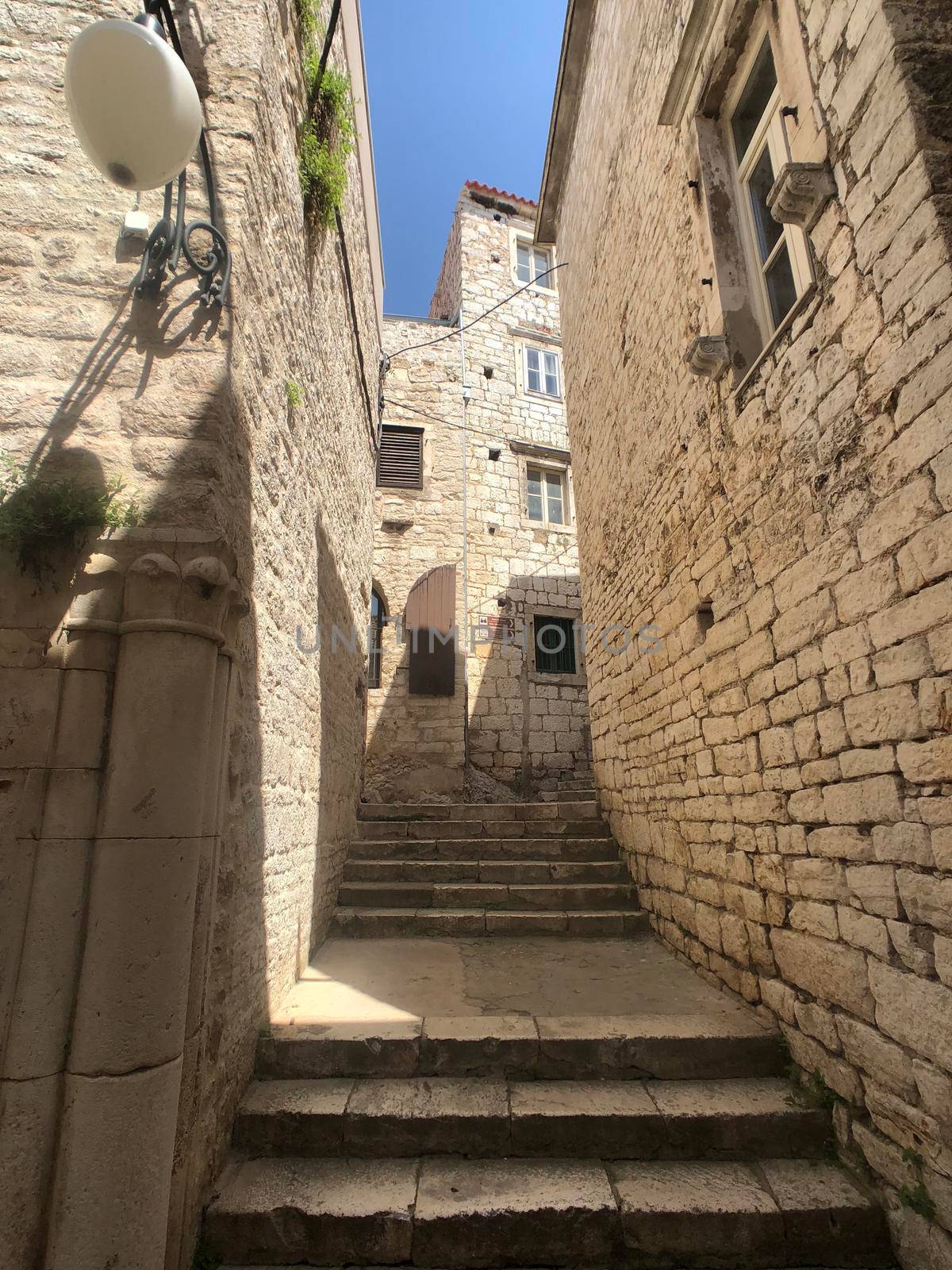Stairs in the old town of Sibenik, Croatia