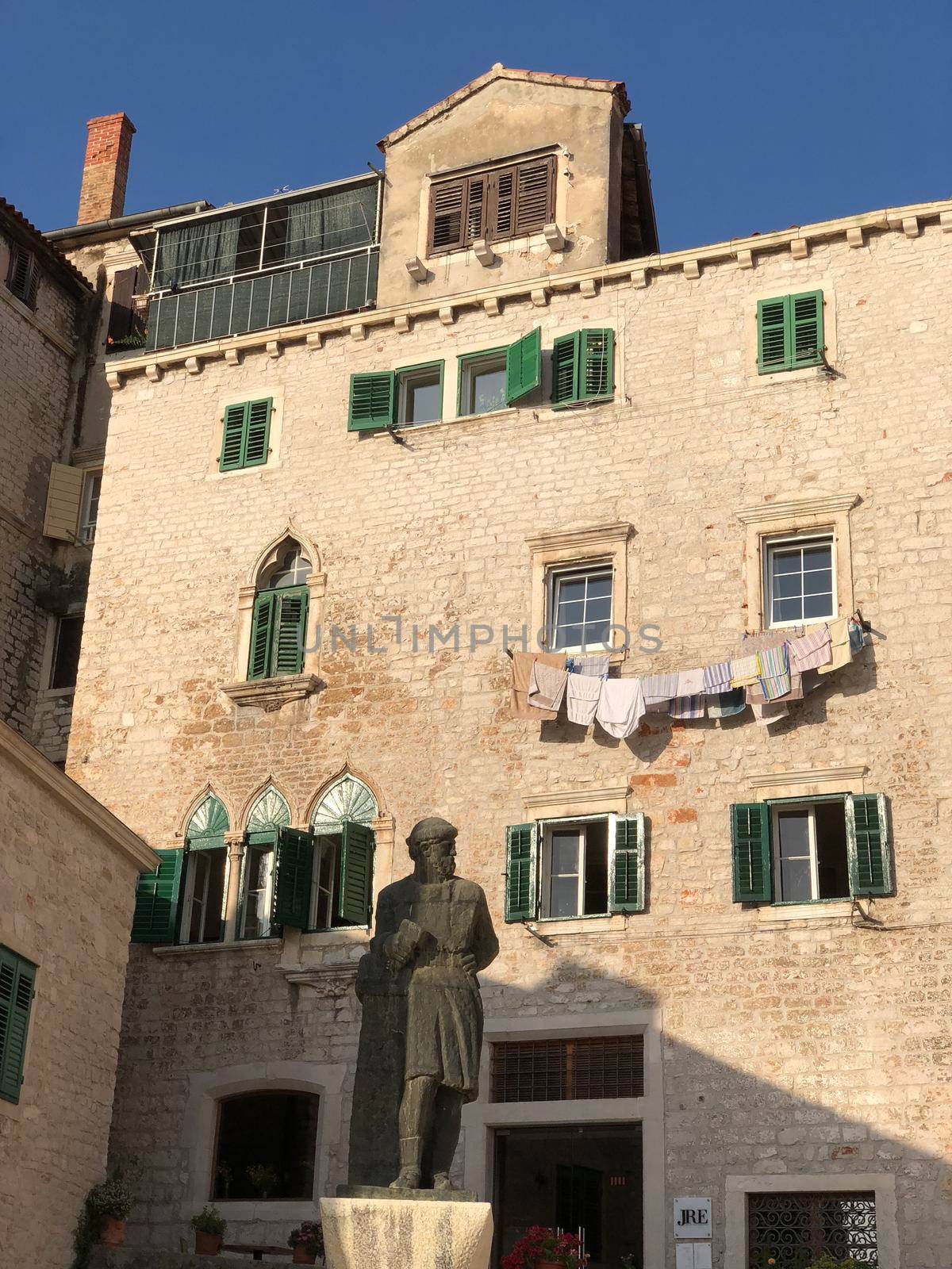 Juraj Dalmatinac statue in Sibenik Croatia