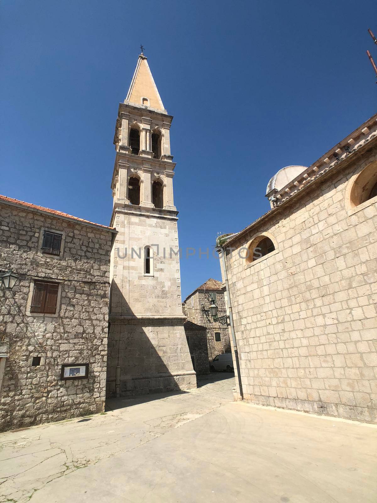 Chiesa di St. Stefano church in the old town of Stari Grad Croatia