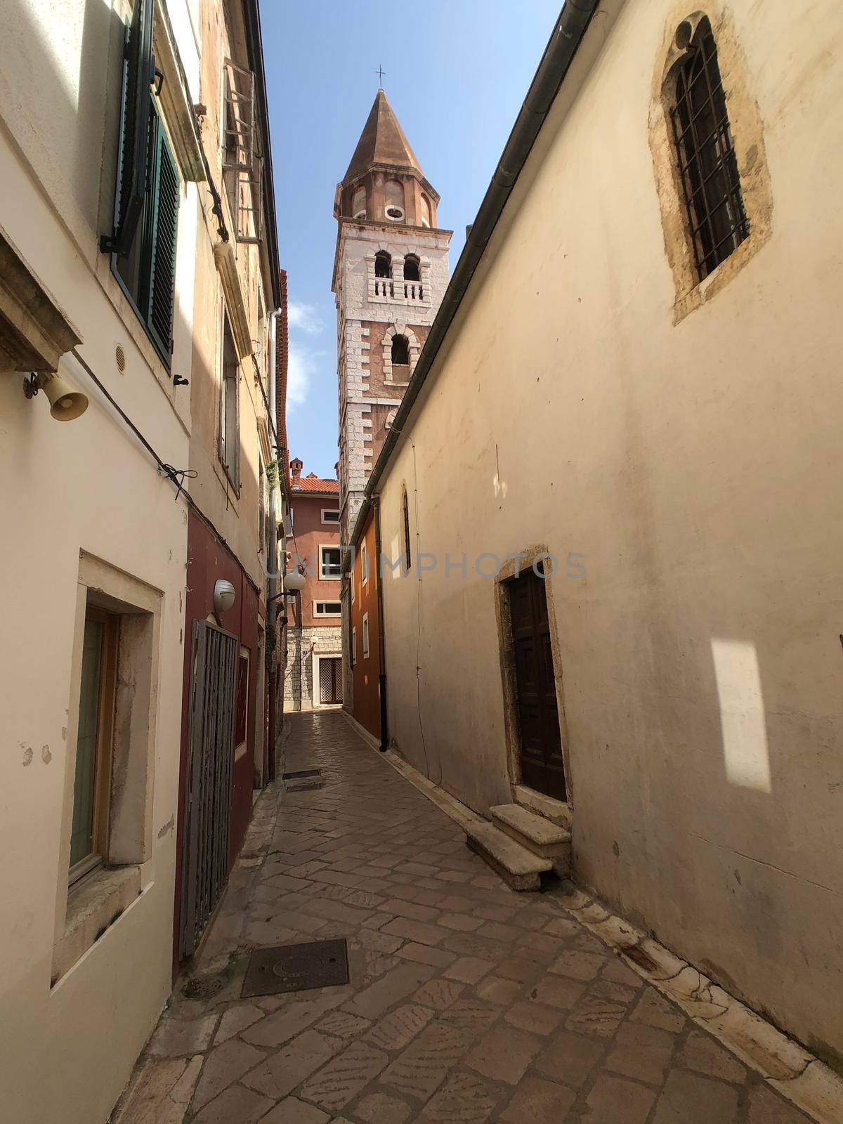 Sveti Sime church seen from a street in Zadar, Croatia