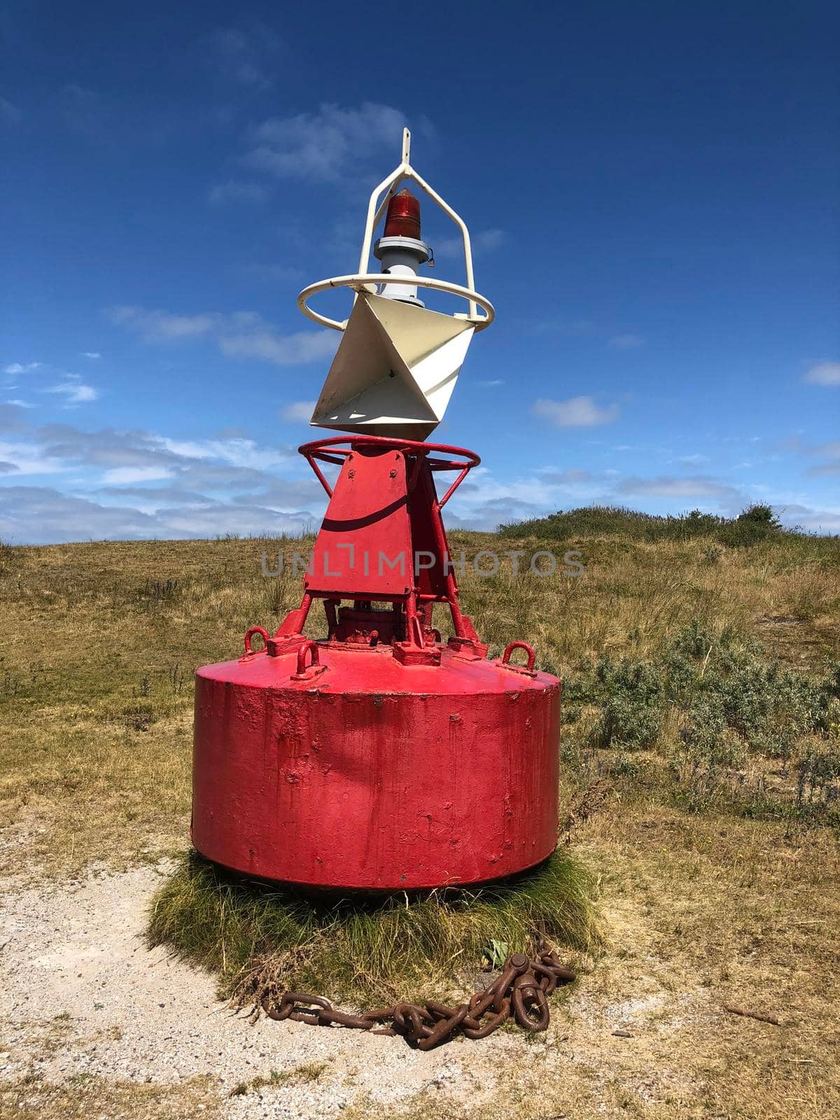 Light buoy on Schiermonnikoog in The Netherlands