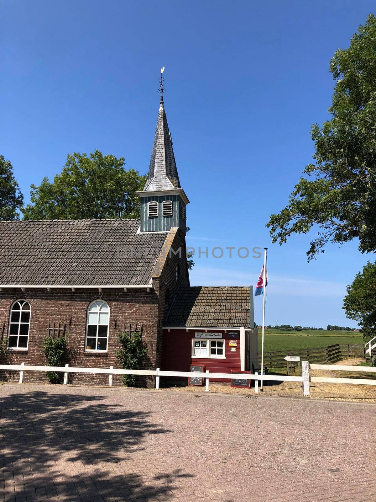 The Frisian Museum Village entrance in Allingawier a terp village in Friesland, The Netherlands