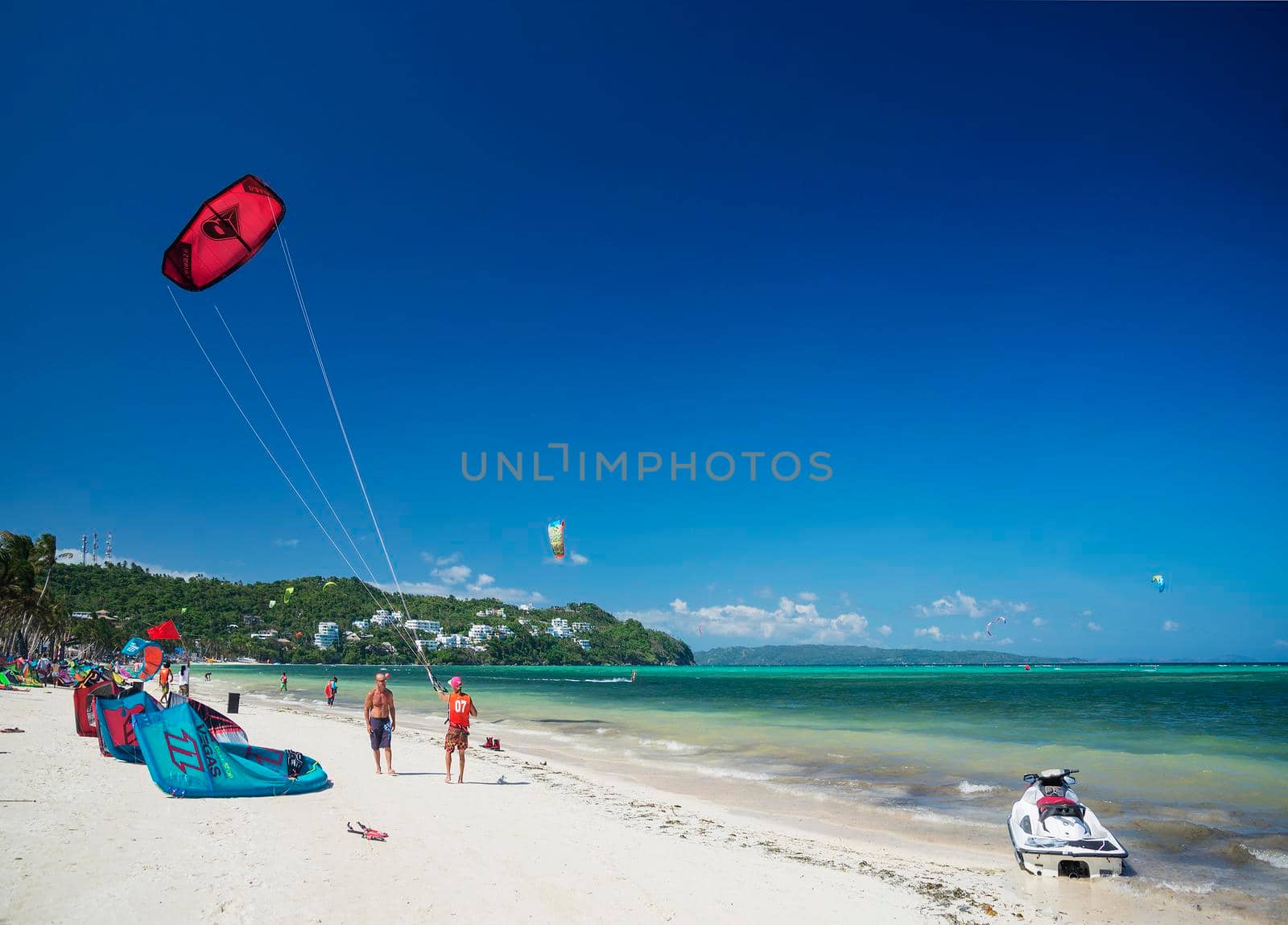 jet ski and kite surf in bolabog beach boracay philippines by jackmalipan