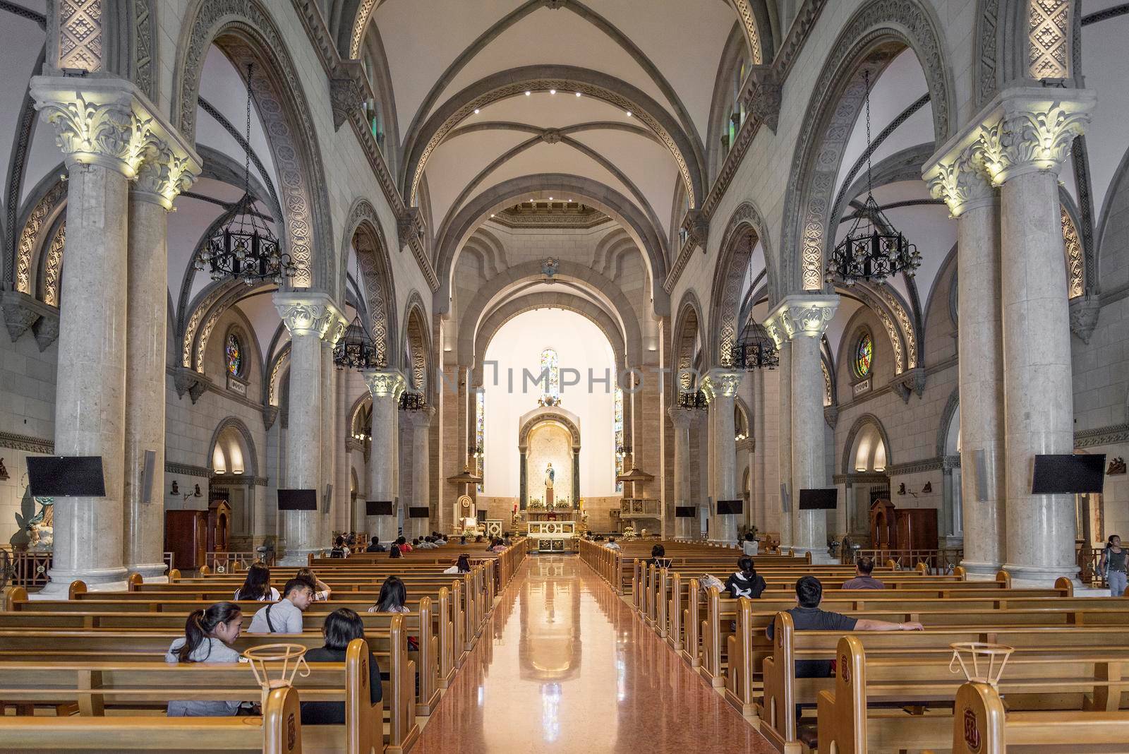 manila catholic cathedral interior in philippines