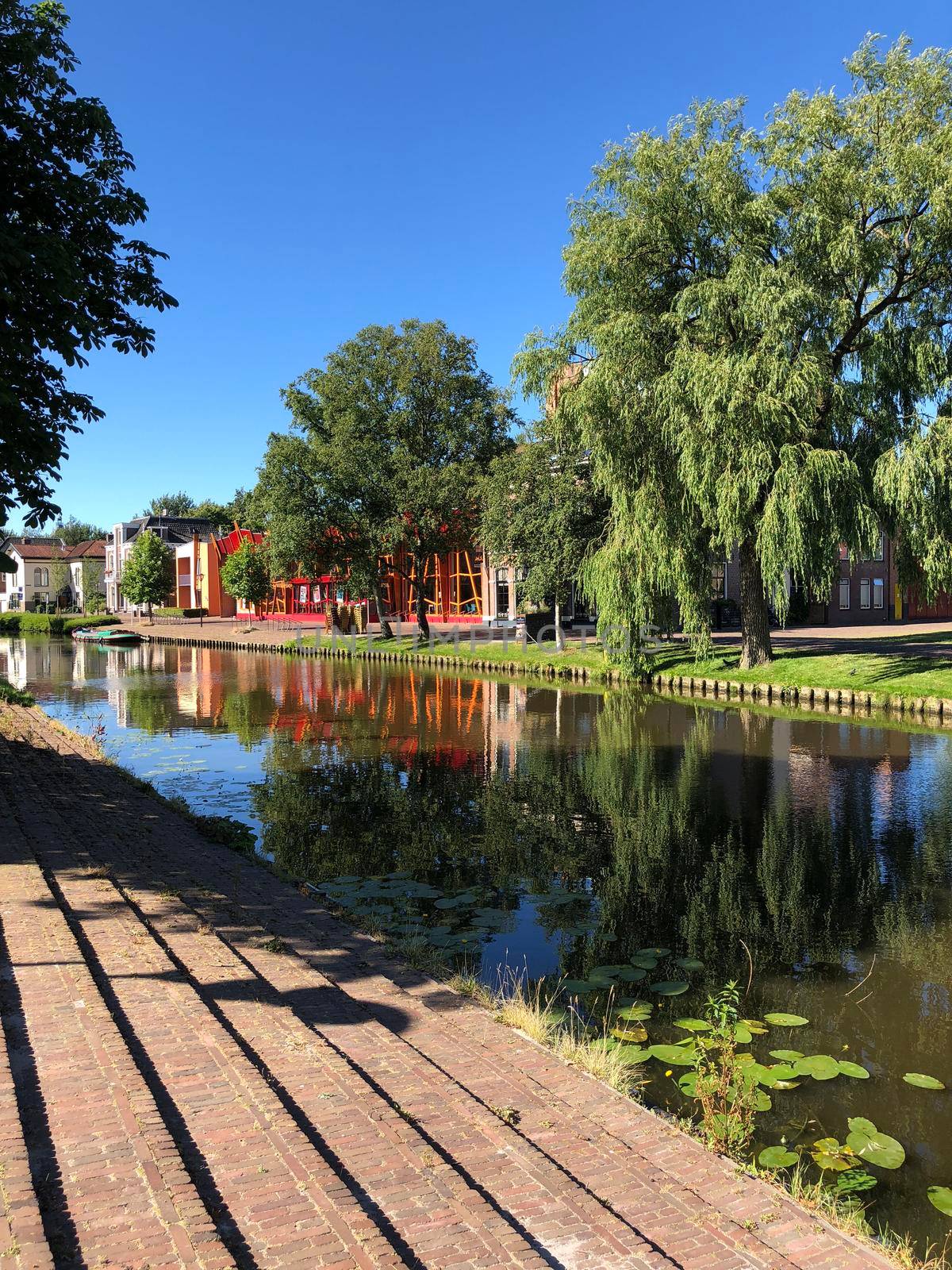 Canal in Sneek, Friesland The Netherlands