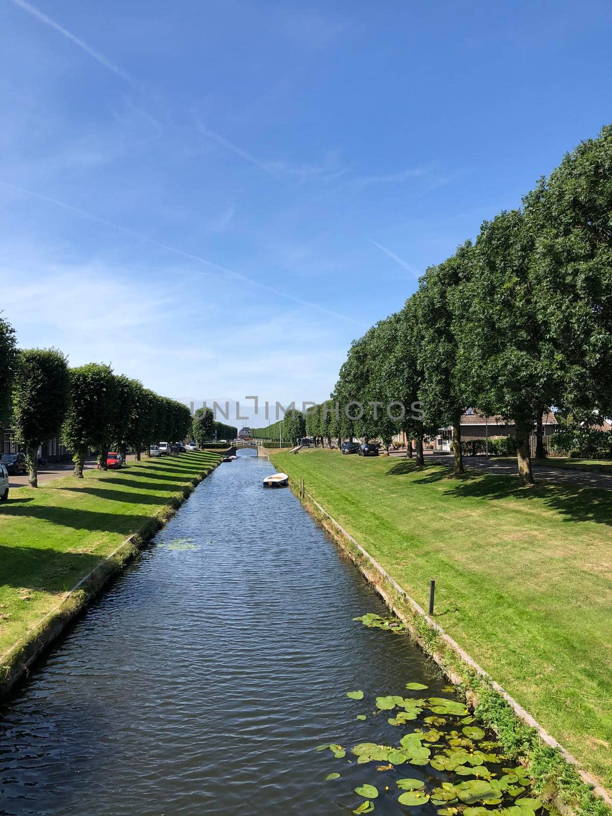 Canal in Stavoren, Friesland The Netherlands