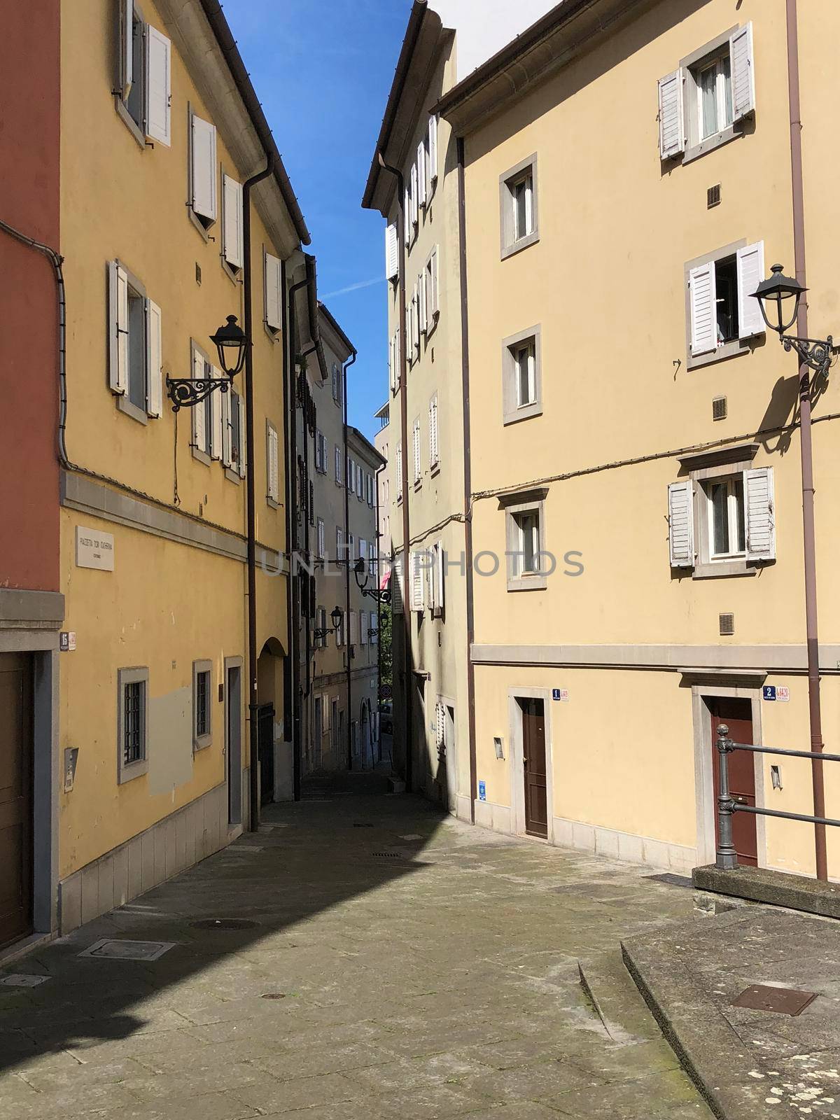 Street in the old town of Trieste, Italy