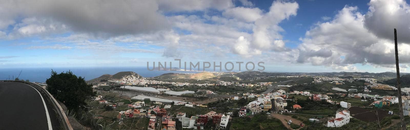 Panorama view from mount Arucas in Gran Canaria