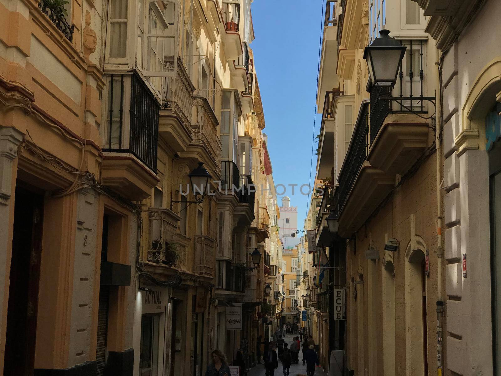 Architecture in the streets of Cadiz Spain