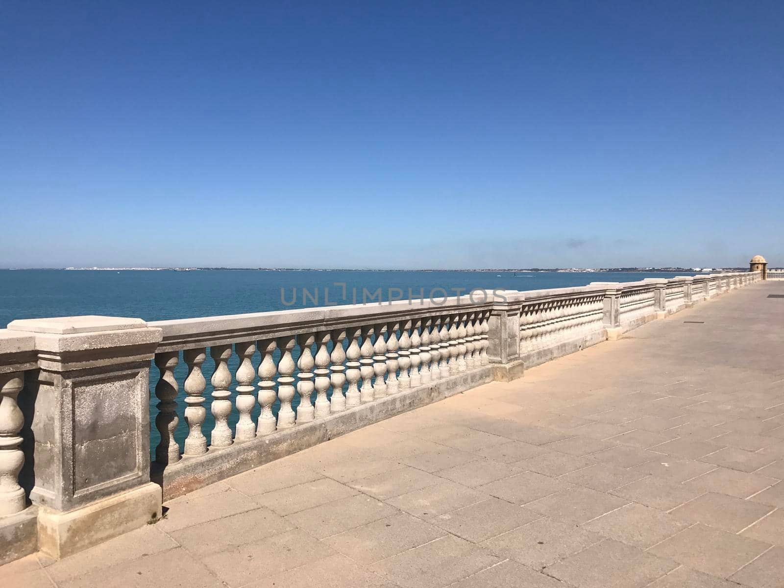 Boulevard next to the Parque Genoves in Cadiz Spain