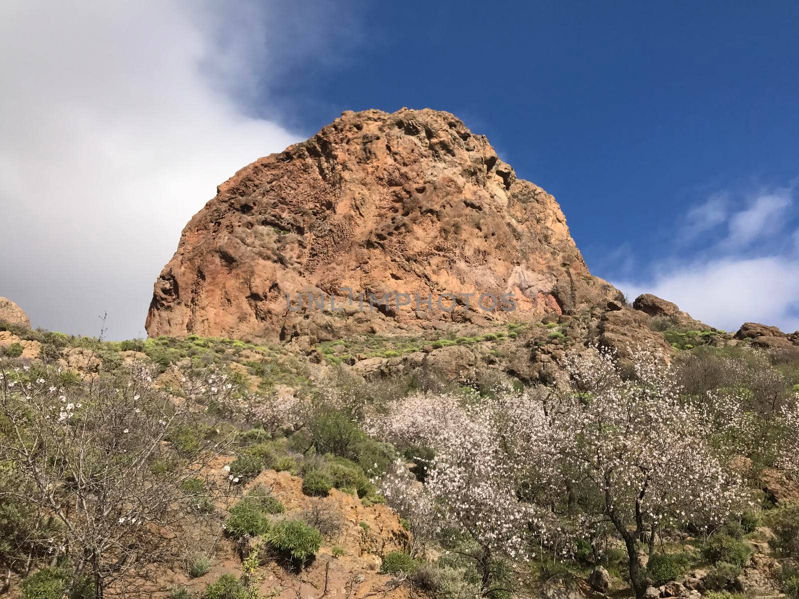 Big rock at Riscos de Tirajana in Gran Canaria