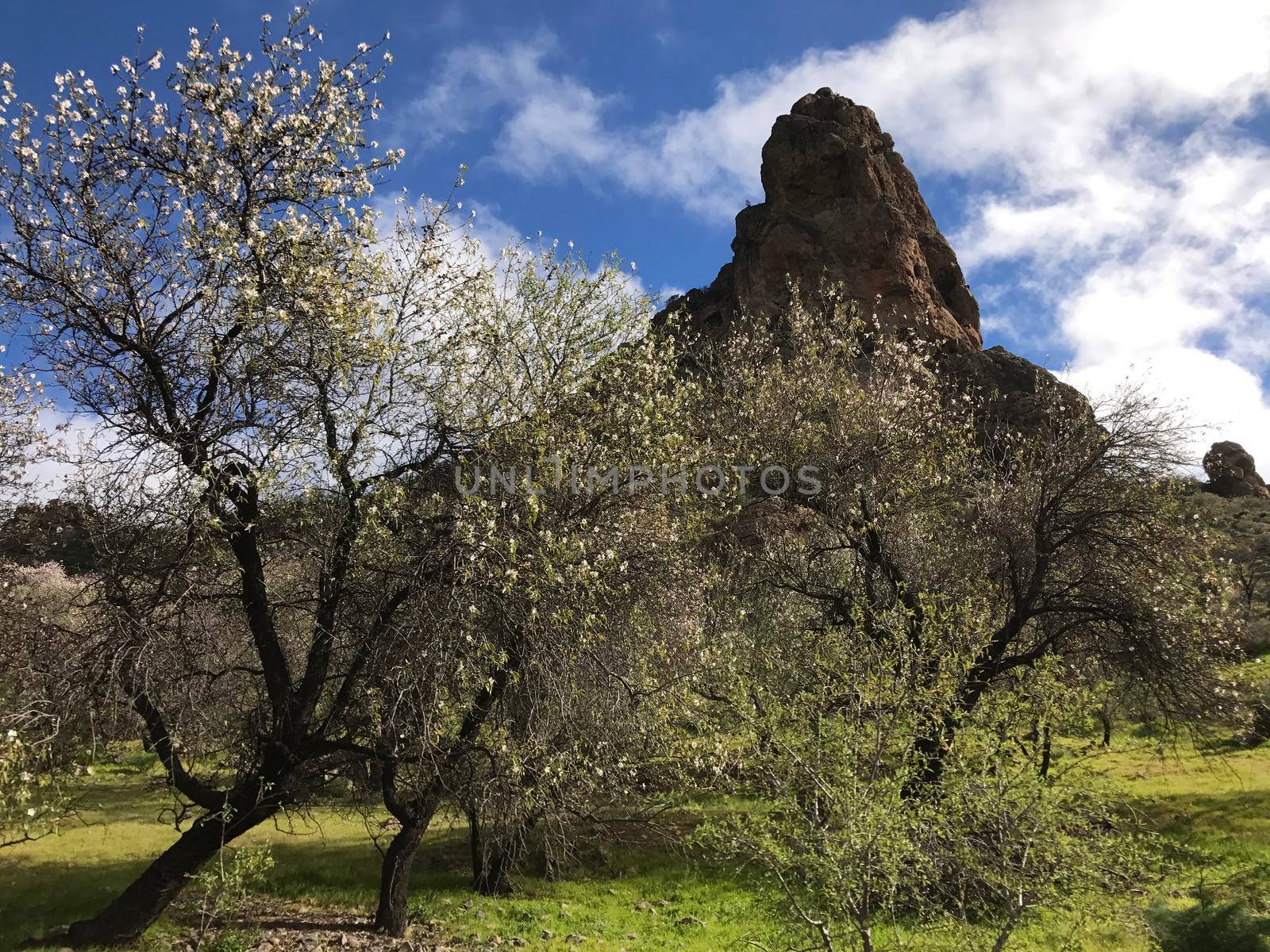 Peak from a mountain range at Riscos de Tirajana in Gran Canaria