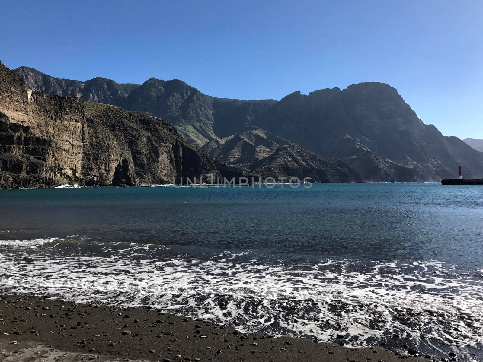 The beach in Puerto de las Nieves Gran Canaria Canary Islands Spain