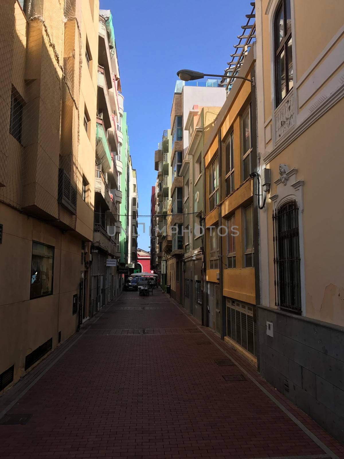 Street around playa de Las Canteras in Las Palmas Gran Canaria