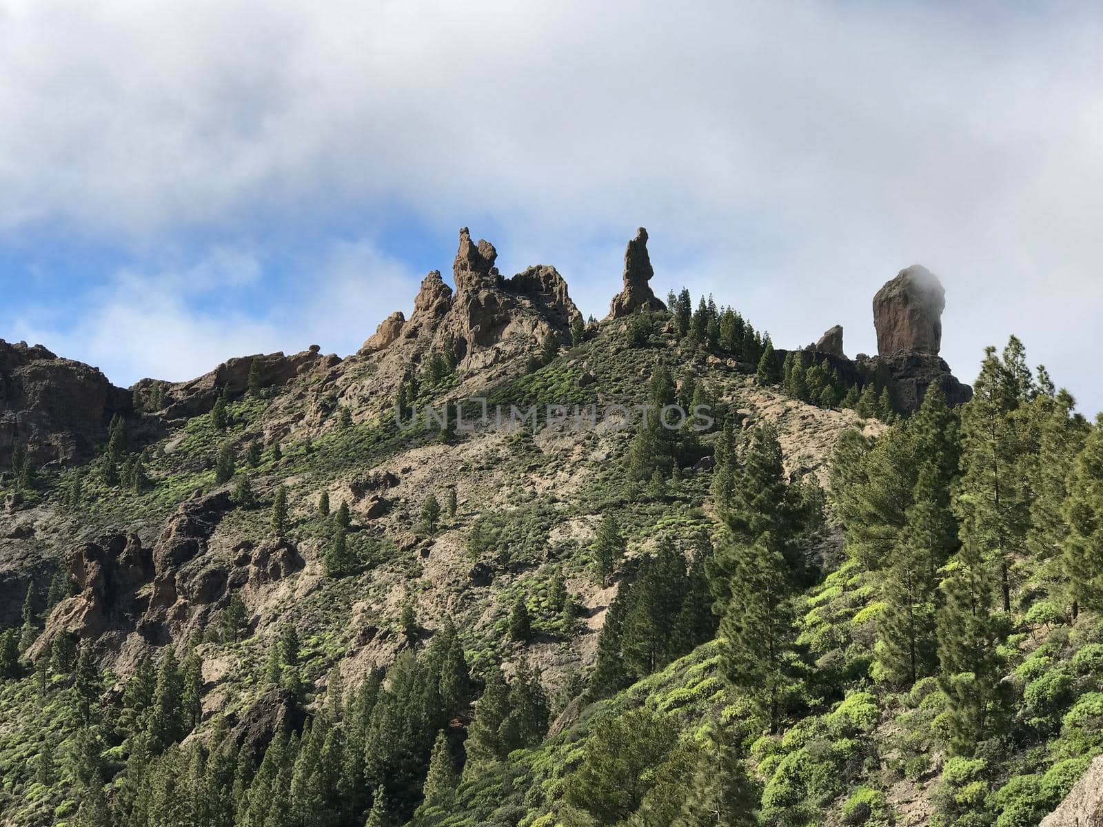 Roque Nublo a volcanic rock on the island of Gran Canaria