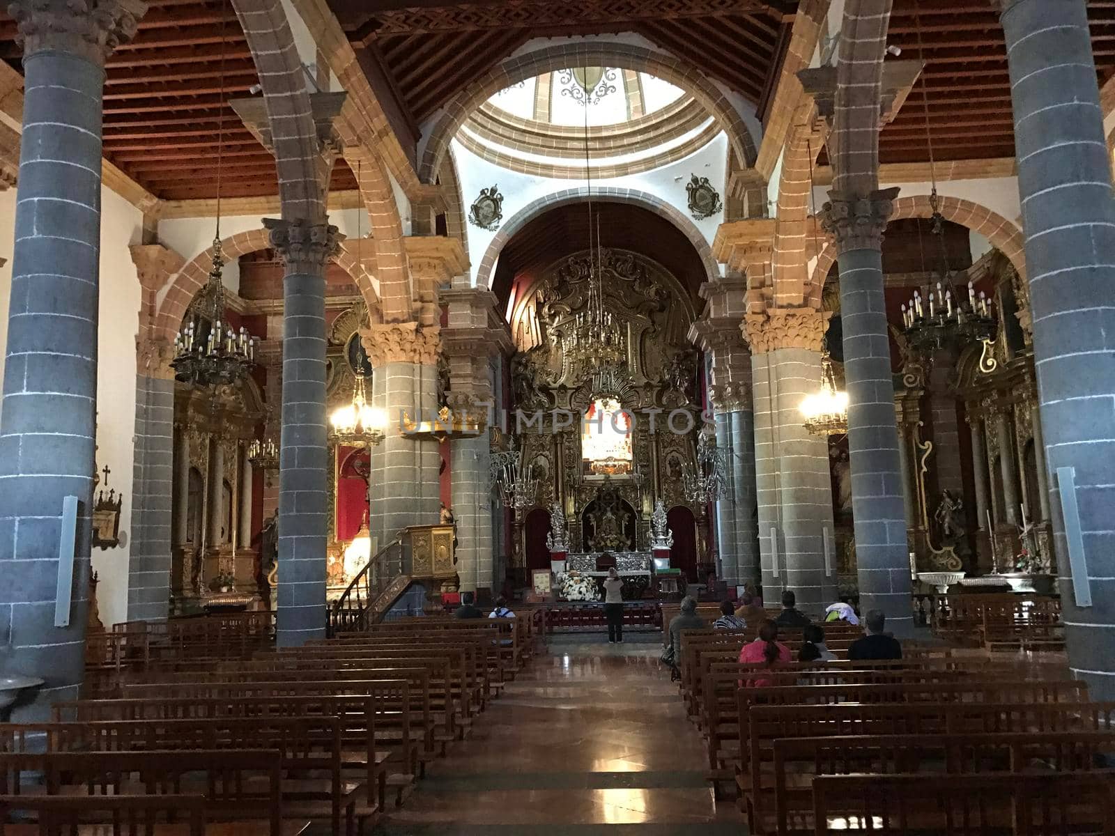 Inside the Basilica de Nuestra Senora del Pino in Teror Gran Canaria