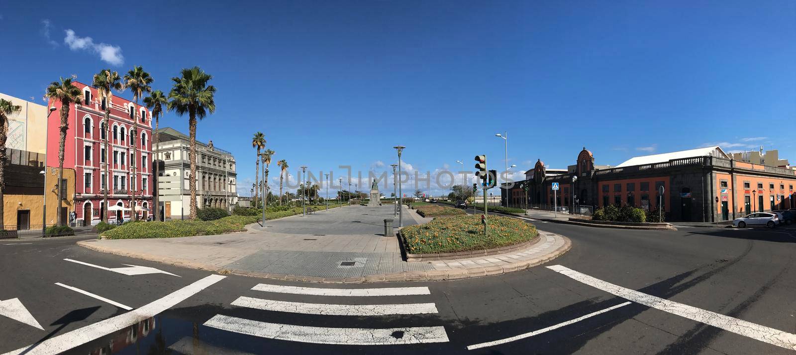 Panorama from a square in Las Palmas by traveltelly