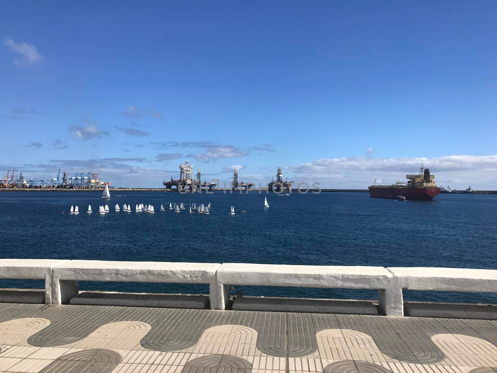 The harbour of Las Palmas Gran Canaria Canary Islands Spain